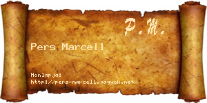 Pers Marcell névjegykártya
